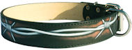 Doberman hand painted leather collar