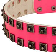 Pink Dog Collar with Studs
