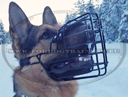 Strong Metal Dog Muzzle for German Shepherd