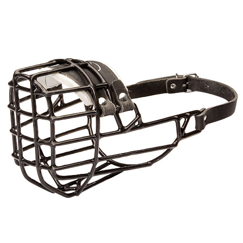 Wire Dog Muzzle Covered with Black Rubber