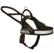 Black Nylon Guide Dog Harness for Assistance Dogs ◩ [H20##1057 Pettorina per cane guida per non-vedenti]