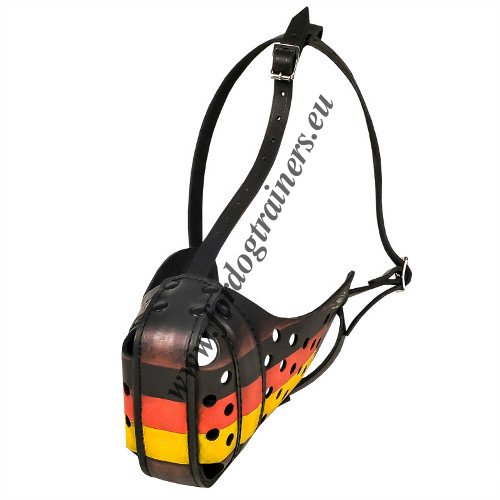 Agitation Dog Muzzle with German Flag