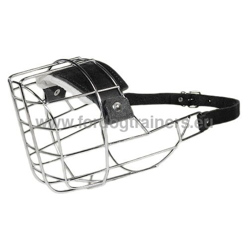Wire basket muzzle for German Shepherd