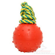 Gummiball mit Schnur 6 cm