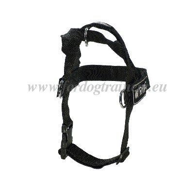 Black Nylon Dog Harness Tracking