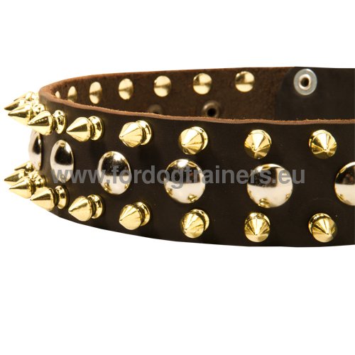 Decorative Leather Collar for Dog Walking