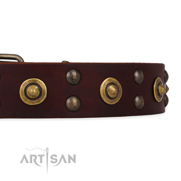 Luxury Soft Leather Dog Collars Handmade