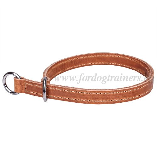 Stitched Leather Choking Collar