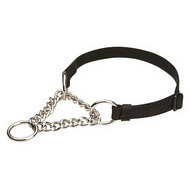 Choke Dog Collar of Nylon with Chain from Herm Sprenger