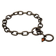 Choke Dog Collar of Black Stainless Steeel, Herm Sprenger Choke Dog Collar of Black Stainless Steeel, Herm Sprenger