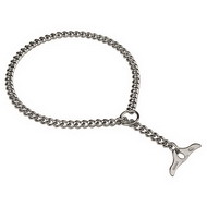 Chrome-plated Steel Dog Collar Choke
Collar with Toggle