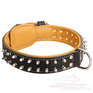 Collier en double
paisseur de cuir pour gros chien