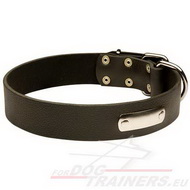 Dog Collar Excellent Leather for Identification ⓘⓓ