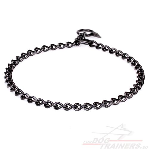 Collier en inox noir pour chien