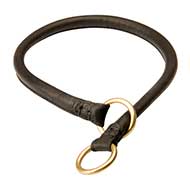 Round Leather Choke Collar