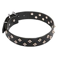 Lederen Honden Halsband TOP Design met Studs✩