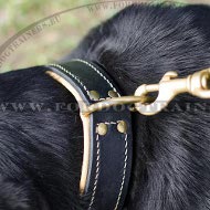 Leren halsband, klassiek met nappaleder vulling!