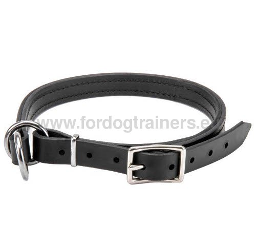 Collier trangleur en double cuir pour Malinois