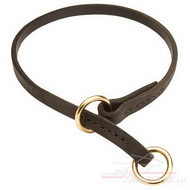 Leather Choke Collar for Dogs - Flat and Perfect!