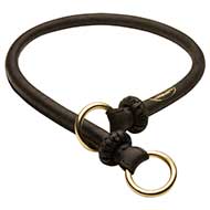 Round Leather Choke Collar