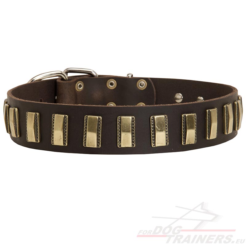 Collier pour Bouledogue anglais Collier Cuir & Laiton €70.8