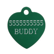 Green Dog ID Tag