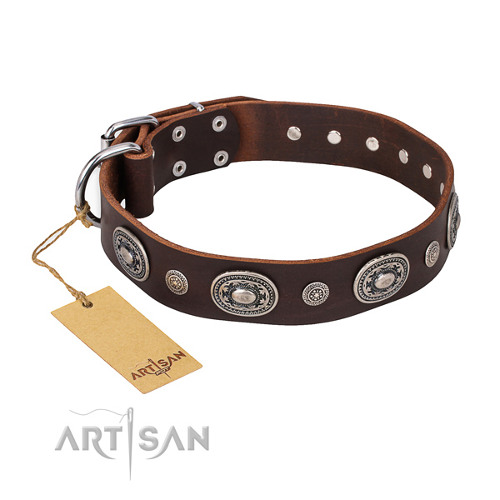Studded Leather Dog Collar FDT Artisan
