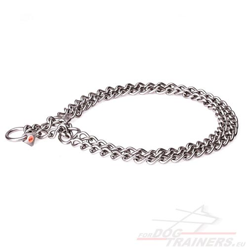 Dog choking Collar of Two Chains