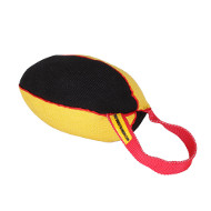 Grab Ball Dog Toy of French Linen [TE73#1057 Soft Dog Training Toy Rugby Shape]