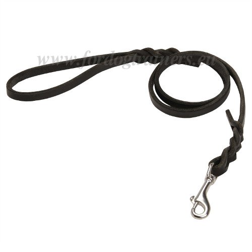 Braided
Leather Dog Leash 6 Foot