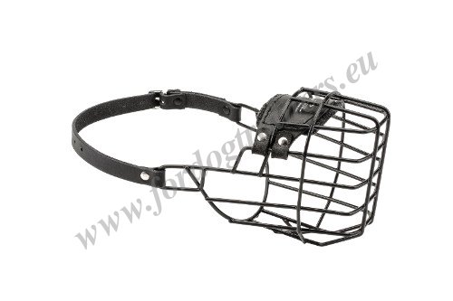 Wire Basket Muzzle with Leather Straps