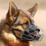 Wire Basket Dog Muzzle for German Shepherd [M4###1057 Museruola a cestello di filo nichelato per Pastore tedesco]