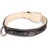 Exclusive Nappa collier de cuir rembourr  la main [C43##1057 Collare in pelle con decorazione per Labrador]