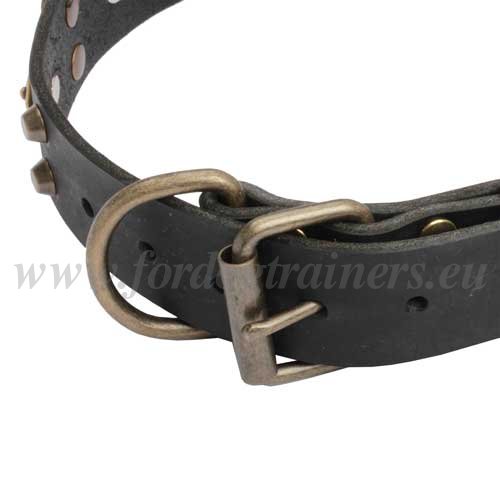 Handcrafted Leather Collar for Extra Large Dogs