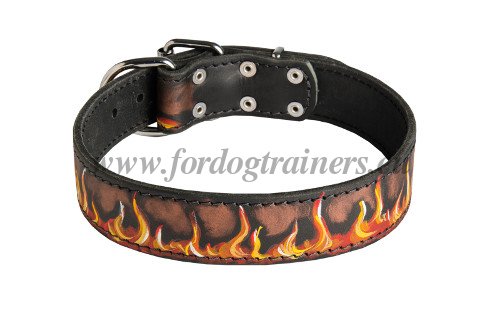 Handmade Leather Dog Collar Unique