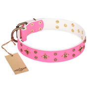 Collier cadeau pour chien FDT Artisan Collier en rose pour chienne Chi-Chi Pink Rose FDT
Artisan