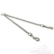 Chain Dog Leash with Two Snap Hooks Steel Dog
Lead for Two