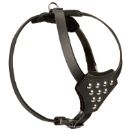 Leather Dog Harness with Studs for Small Dogs ✧ [H25##1057 Pettorina con le borchie a forma di semisfera per cani piccoli]