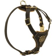 Luxurious Royal Harness for Small Doggies ♔ [H2R##1057 Pettorina in pelle naturale per cani piccoli e medi]