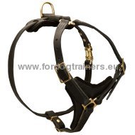 Multifunctional Dog Harness for Tracking ◆ [H3###1057 Pettorina in pelle naturale per cani grandi e medi]