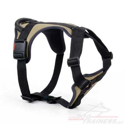 Heavy Duty Dog Walking Harness Khaki