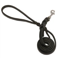 Leather Dog Leash with Stainless Steel Snap Hook