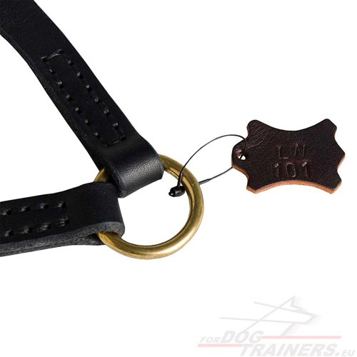 Accoupleur en cuir et laiton pour chiens