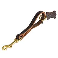 Short Leather Lead for Adult Dogs, Pull Tab with Stitching [L18##1057 Guinzaglio corto in cuoio per cane]