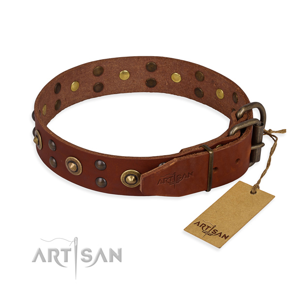 Large Leather Studded Dog Collars