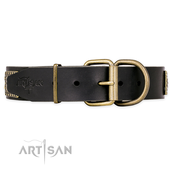 Handcrafted Leather Dog Collar Strong