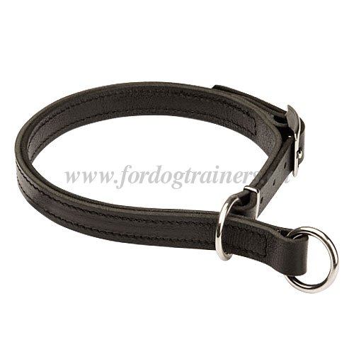 Leather Choker for Dog Two Functions