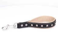 Classy Short Leather Dog Lead "Extra Chic"