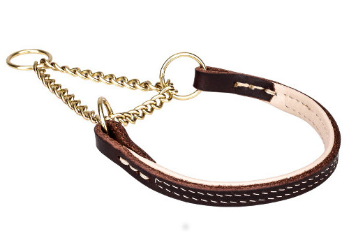 Wearproof Leather Martingale Collar - Click Image to Close