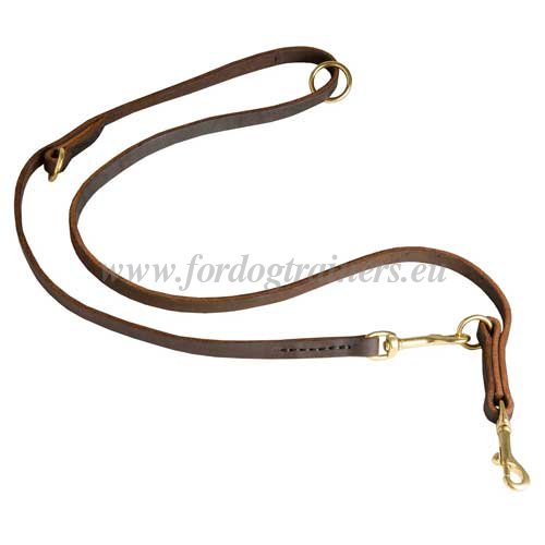 Leather Dog Lead Adjustable for Rottweiler